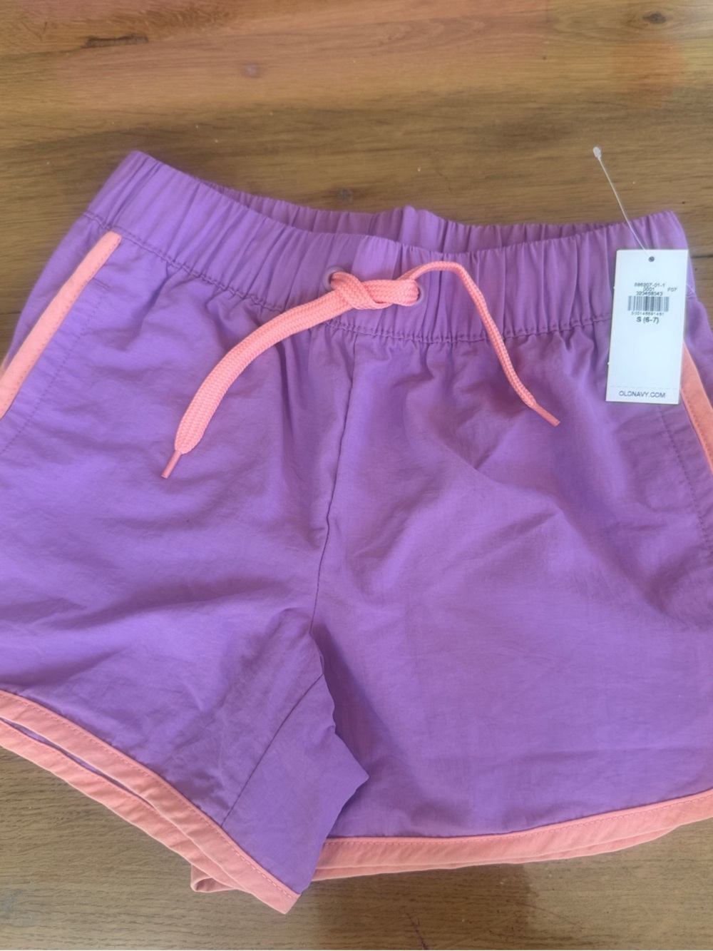 Old Navy Purple Girls' Active Shorts with Pink Trim